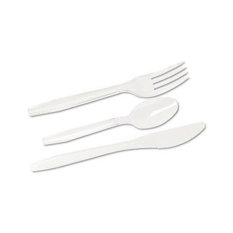 White Plastic Extra Heavy-weight Teaspoons - 1 Box